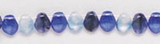 Flachperle, 6x8mm, blau