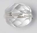 6mm Crystal silber, 50 Stck