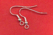 Ohrhaken 20mm, platinfarben, 5 Paar